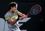 Etcheverry in action at the 2025 Adelaide International - Source: Getty